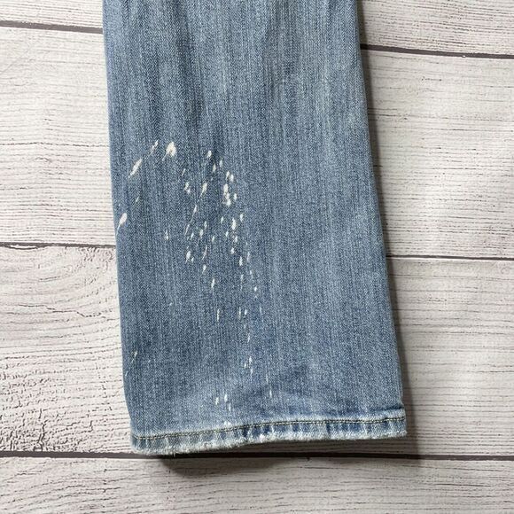 VIGOSS Jeans Blue Denim Distressed Embroidered Flower Patch Juniors size‎ 11 - Picture 2 of 10